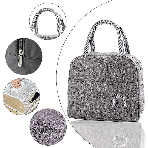 Mønt Frokosttaske Picnic Taske Køletaske Lille Frokosttaske Køletaske Picnic Håndtaske Bærbar Frokost Køletaske til Voksne Kvinder Studerende og Børn
