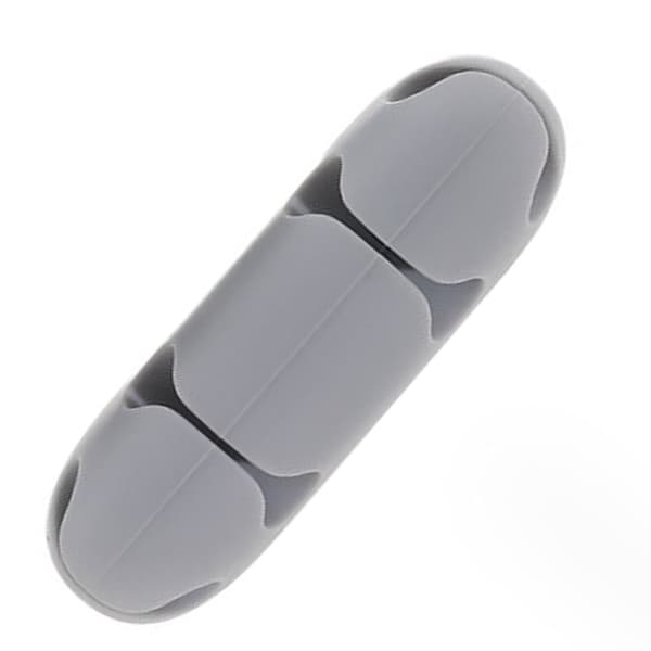 Multifunktionel desktop datakabel musekabel organizer silikone pasta opladerkabelholder spænde grå (medium størrelse)