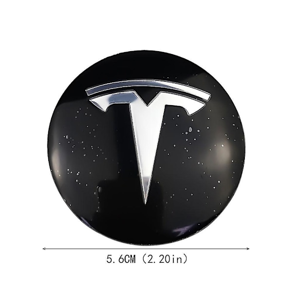 4 st 56mm Bilhjul Navkapsel Emblem Dekal Styling för Tesla Model 3 Model S Roadster Cybertruck Model X Biltillbehör Llwl C