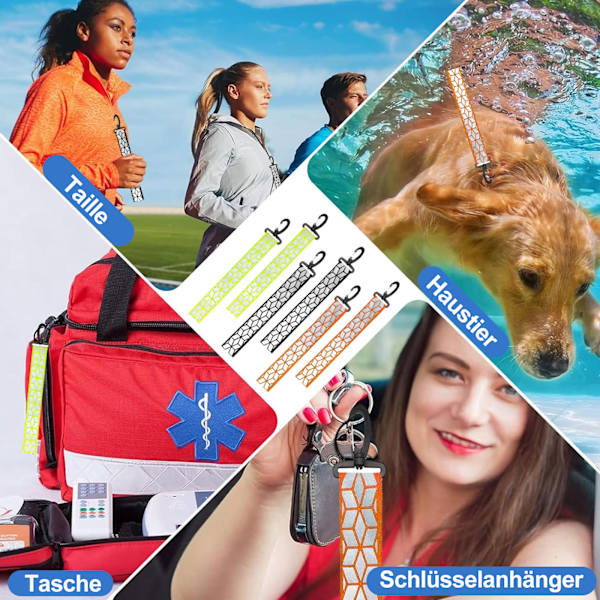 Paket med Reflexhängen, Reflex, Skolväska Hänge, Reflex Barn, Reflex Nyckelring för Skolväska, Ryggsäck, Vandring, Jogging (3
