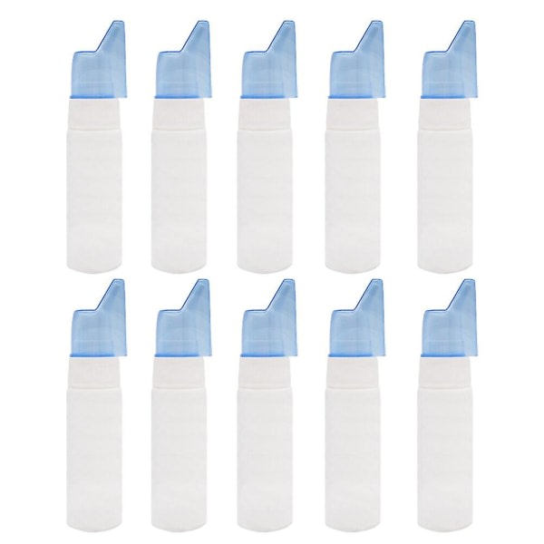 10 stk tom nesesprayflaske nesespraybeholder. Tom sprayflaske med direkte sprayflaske（3,5*3,5*15 cm，hvit）