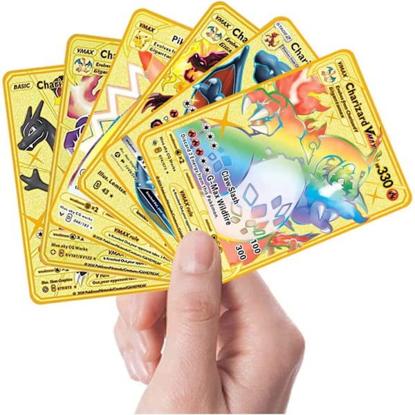Charizard Vmax Metallikultapinnoitettu Kortti, Charizard Vmax Dx Gx Metallikultakortti Charizard VMax-Gold