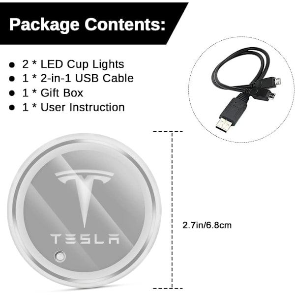 2022 2021 Tesla Model Y Model 3 Neonljusrör RGB Interiör LED-list med appkontroll
