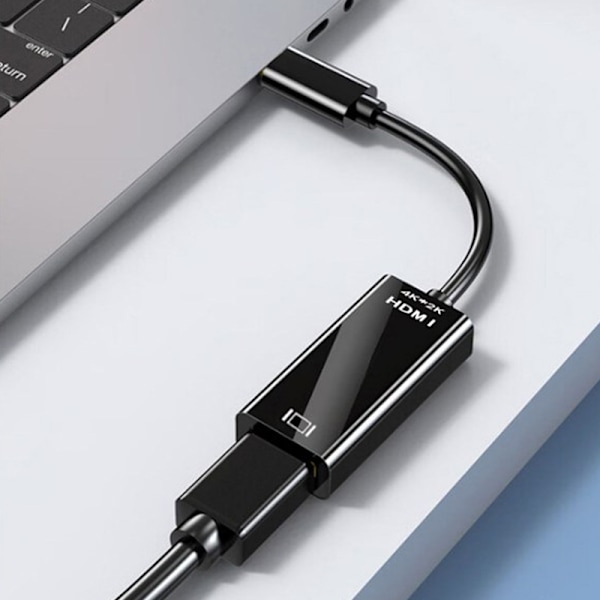 USB C till HDMI-kabel 4K Typ C HDMI-omvandlare för PC bärbar TV