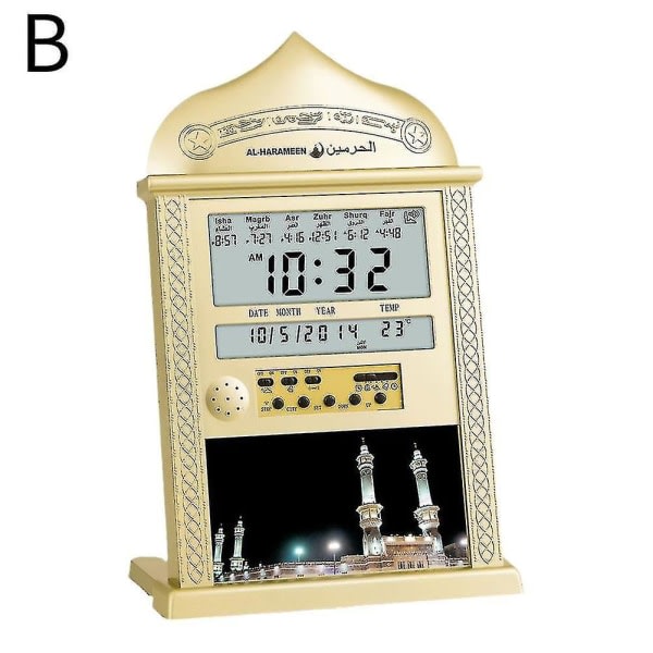 Moskékalender Muslimsk bön Väggklocka Alarm Islamisk Ramadan Moskéalarm Digital kalender Presentdekoration Hem K3j9
