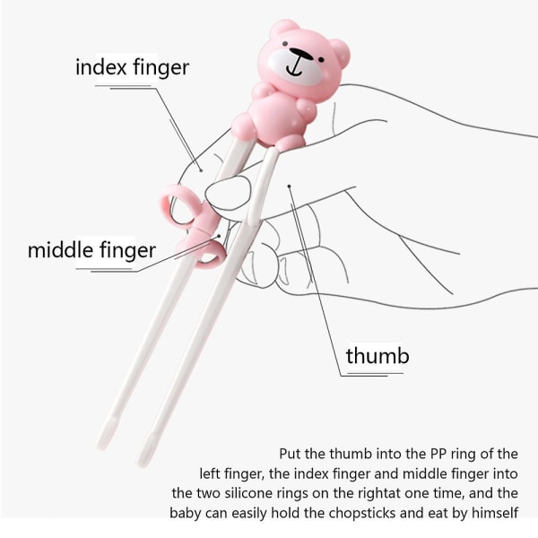 Kids Cartoon Training Chopsticks Baby oppimisastiat Helppokäyttöinen syömäpuikko