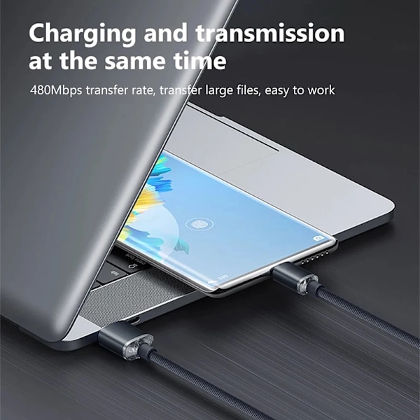 120W PD Type-C -kaapeli Supernopea latauskaapeli Nopea lataus USB C -kaapelit Puhelimen laturi Samsungille Xiaomi Huawei Oneplus POCO OPPO Blue Blue 1m