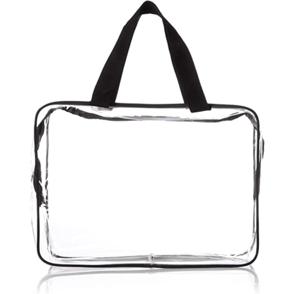 Gennemsigtige Toilettasker, 2 stk Store Opbevaringsmakeuptasker Vandafvisende Transparent Kosmetikposer