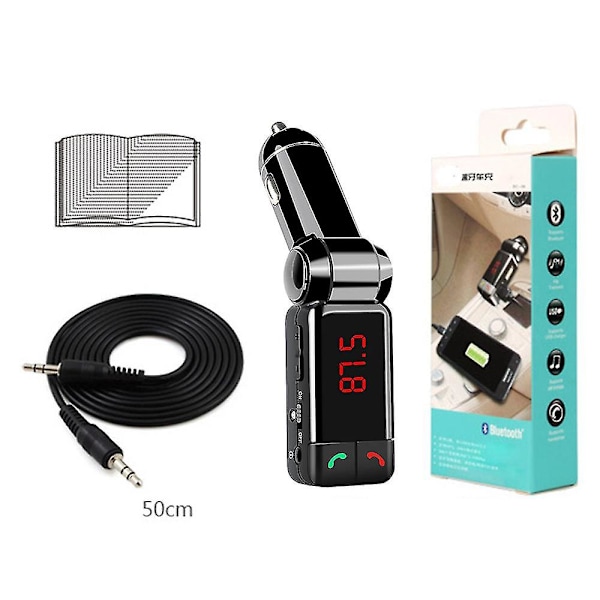 Bil Bluetooth FM-sender USB-lader MP3-spiller for Android