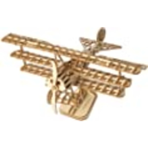 Träbyggd 3d-pussel Flygplan Trämodellleksakssats 145-delar krigsflygplansmodell Fighter Toy