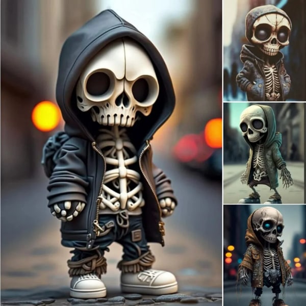 Halloween theme skeleton doll resin ornament skull character statue home decoration