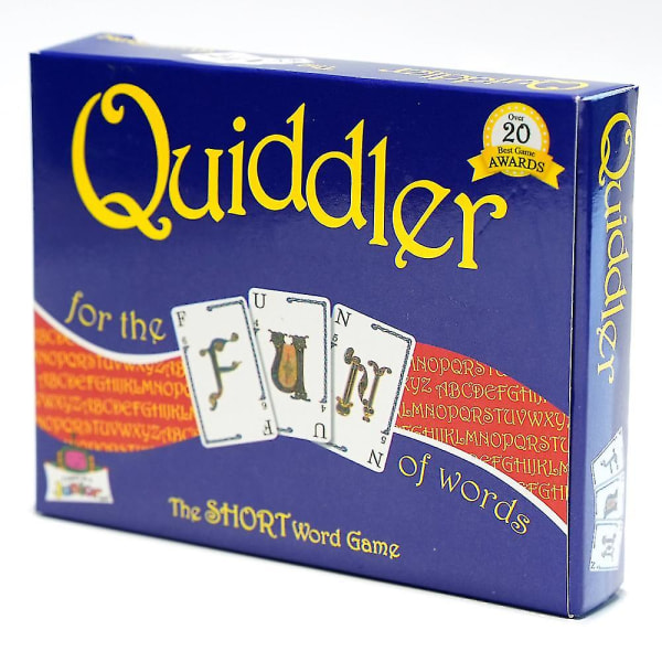 Quiddler-kortspil Klassisk underholdning Par Venner Familie Festbrætspil Lav korte ord med kort at vinde, fødselsdagsjulegaver, til 8+ år