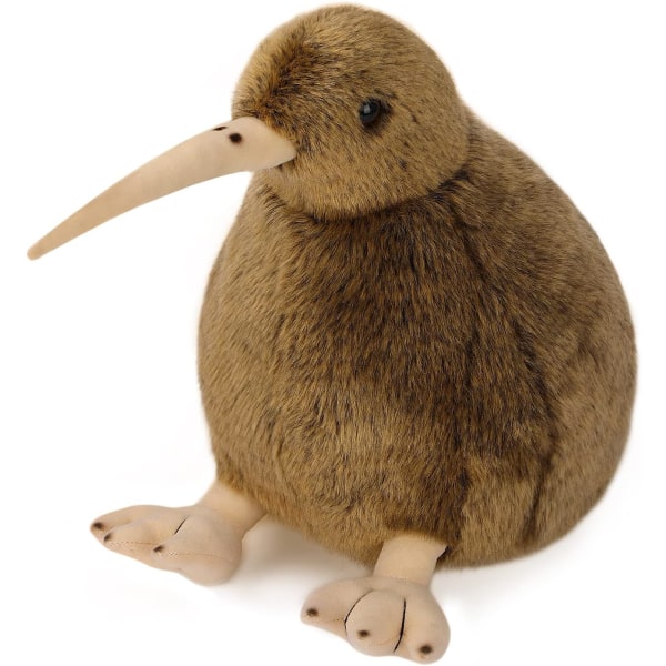 Plushdjur Furu Kiwi Plushie Doll, Mjuk och Fluffig Som En Riktig Fågel Krambjörn