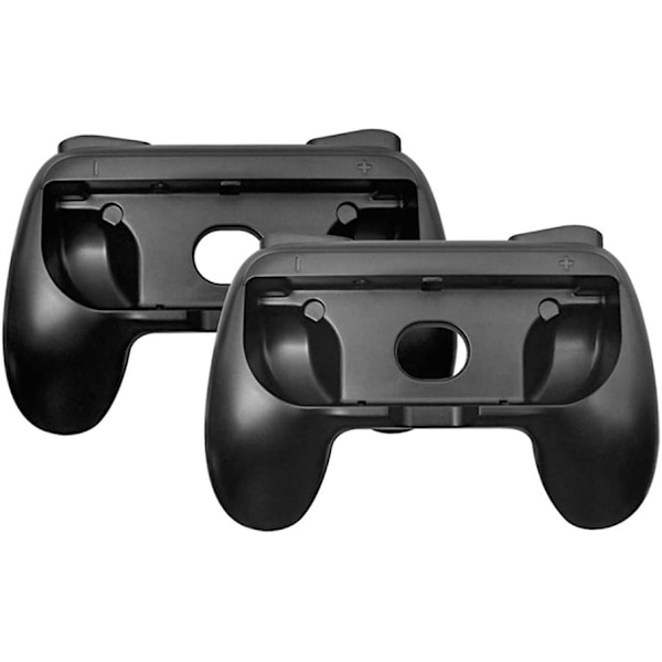 fasient1 Grepp för N-Switch, Ergonomiskt Slitstarkt Handtagsset Spelkontroll Skyddande Omslag Passar för N-Switch JoyCon (Svart)