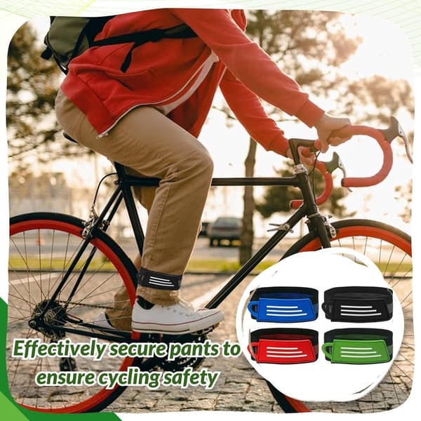 Reflekterande byxklämmor för cykling - 8 st elastiska säkerhetsband med reflexer för cykling, löpning och promenader