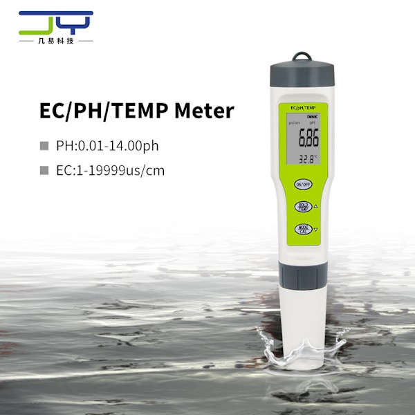 Digital Ph-meter Stor Vandtæt Pen Vandkvalitetstester 4 I 1
