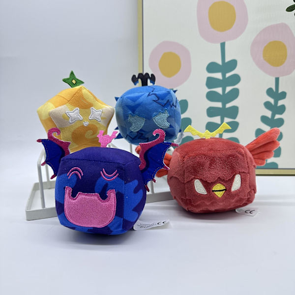 Blox Fruits Plyschleksak 2024, Mjuk PP Bomullsplyschkudde, 8\" Krambar Plyschleksak, Present till Fans Barn DB Shadow