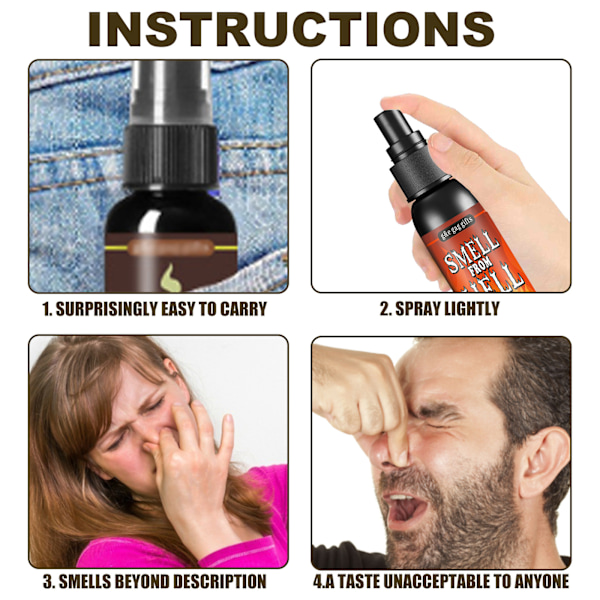 30ml Super Stinky Flytende Raps Luktspray Langvarig