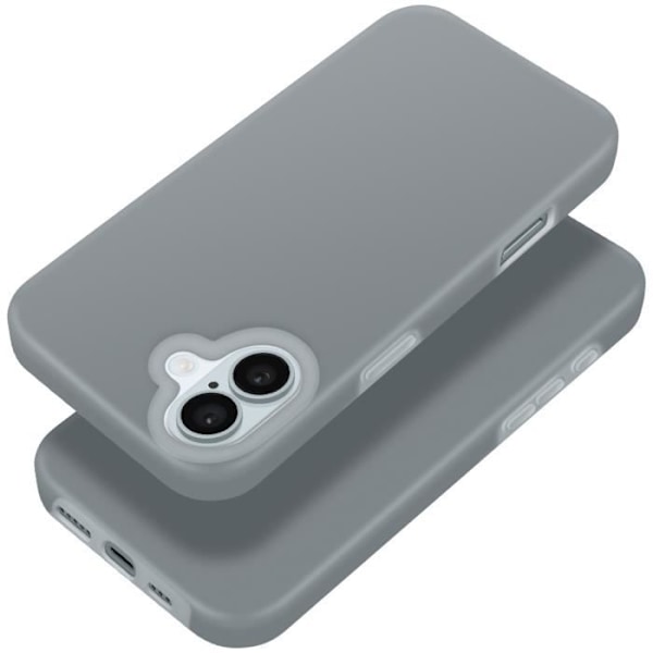 iPhone 16 -kotelo Pehmeä Silikoninen Pehmeä Sisäpuoli Kohonnut Reuna Harmaa Gray