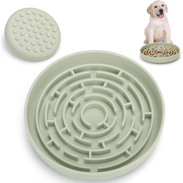 Sakte Mater for Hunder - Silikon Maze Mat Skåler med Sug for Store, Middels og Små Raser