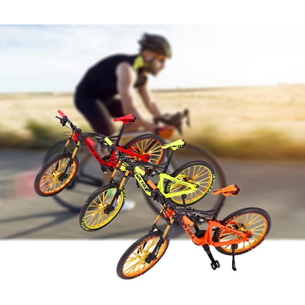 Mini Finger Bike 1/10 Skala Finger Mountain Bike Miniatyr Metall Leksak