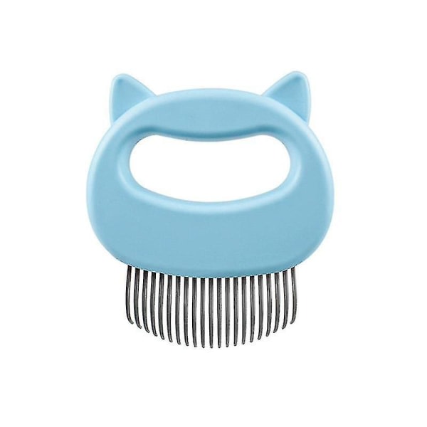 Cat Brush Dog Brush, Brush Selvrensende pelsbørste for langt hår Børste blå
