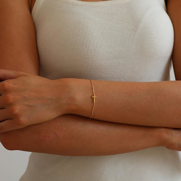 18K Gullbelagt Perle-Beads Kjede Armbånd for Kvinner Justerbar