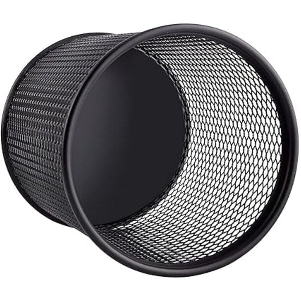 (Sort) 6-pak metal net penneholder til skrivebord