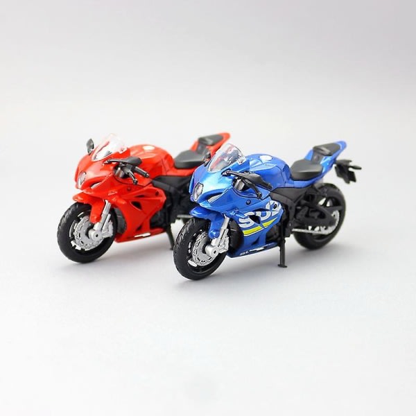 Diecast Metal Toy Vehicle Model 1:18 Scale Suzuki Gsx-r1000 Motorcycle Super Racing Educational Collection Gift Match Box Valkoinen