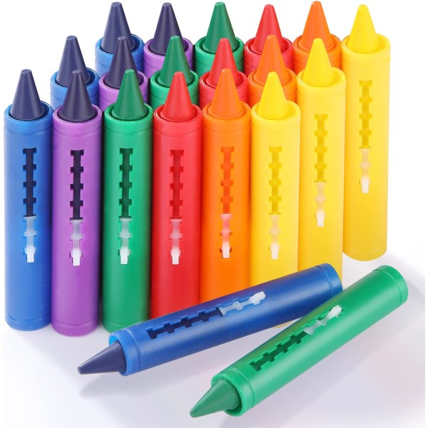 18 delar Badkritor Badkarskritor Tvättbara Lätt att rengöra Bathtime Crayons