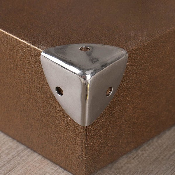 stk Kassehjørne Sølv Hjørnebeskytter Trunk Aluminium Box Møbler Lille hjørnebeskytter (stor)