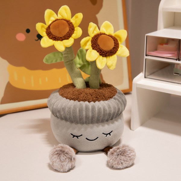 Jellycat gosedjursserie capybara gosedjur docka grossist 30cm sunflower