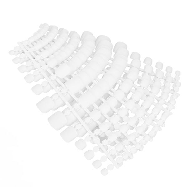 240 stk. Selvklæbende falske tånegle DIY Fuld dækning Åndbare kunstige tåneglindpakninger til manicure skønhedssalon White_xx