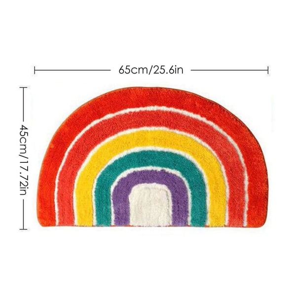 Sarjakuva Rainbow puoliympyrän muotoinen matto lattiamatto ovimatto imukykyinen liukumaton matto