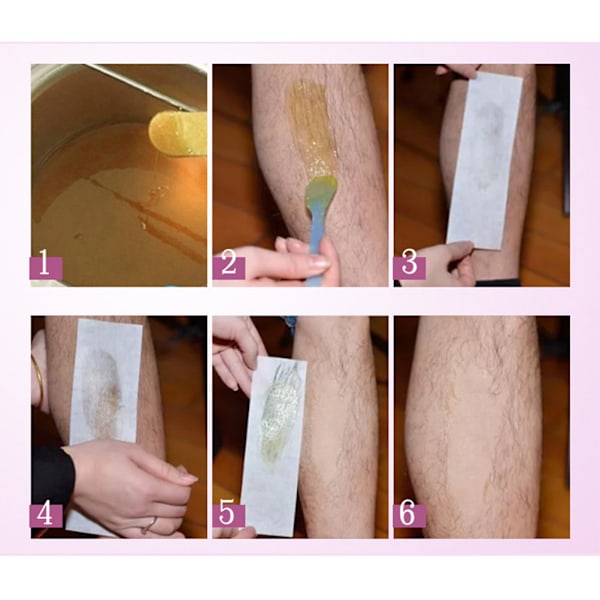 100 stk. Avtakbare Non-Woven Kroppsduk Hårfjerningsvokspapirruller Hårfjerning Epilator Voksremse Papirrull