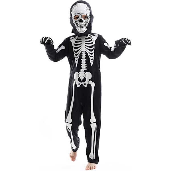 Party Kids Skeleton Kostyme Glød i Mørket Skeletter Halloween Skeleton Kostymer for Gutter og Jenter