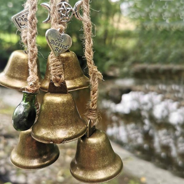Välsignelse Bells Evil Spirit Wind Chimes Witch Bell Door Charm Witchcraft Dekor