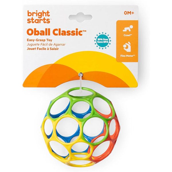 Oball Classic Helppo Ote Pallo - BPA-vapaa - Punainen, Keltainen, Vihreä, Sininen, Ikä Vastasyntyneestä Ylöspäin