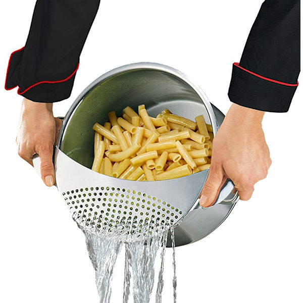 Beste redskaper Pan Pot Sil i rustfritt stål Pasta Sil Grønnsaker Sil & Sil - Passer til alle potter opptil 10 tommer