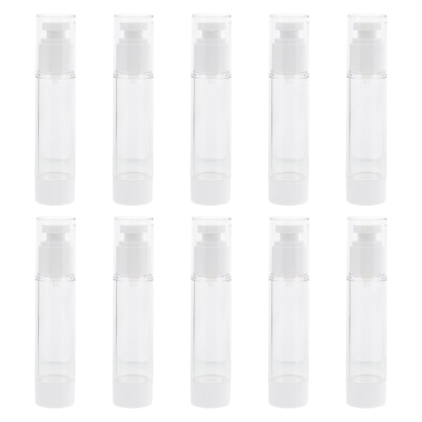 10 stk reisesprayflasker Bærbare plastsprayflasker Gjenbrukbare vakuumsprayflasker (15.5X3.4X3.4CM, hvit)