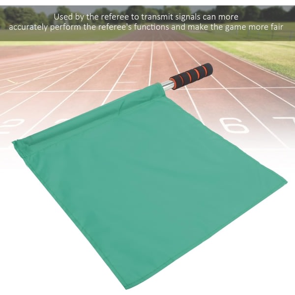 Urheilutuomarin lippu, jalkapallotuomarin kulmaliput, kestävät ja kestävät jalkapallon jääkiekkoharjoitteluun (vihreä)