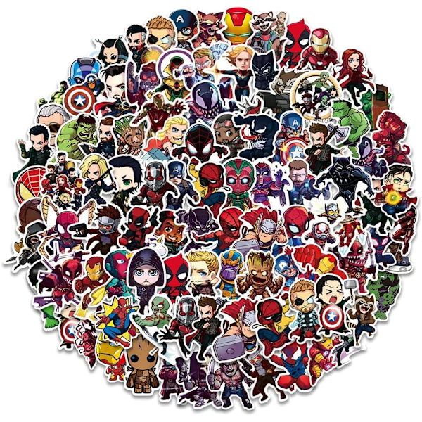 100 superhero Avengers stickers