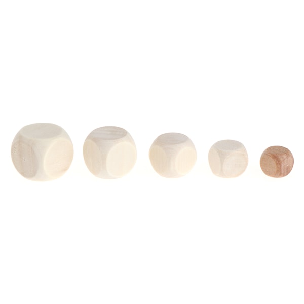 10 kpl/pakkaus puisia noppia 6-sivuisia noppia (10mm 12mm 14mm 16mm 18mm) 0.02 10mm