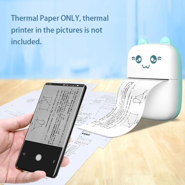 Termisk 57*30 mm Fejlnoter Printpapir til mini bærbar termoprinter 5 ruller