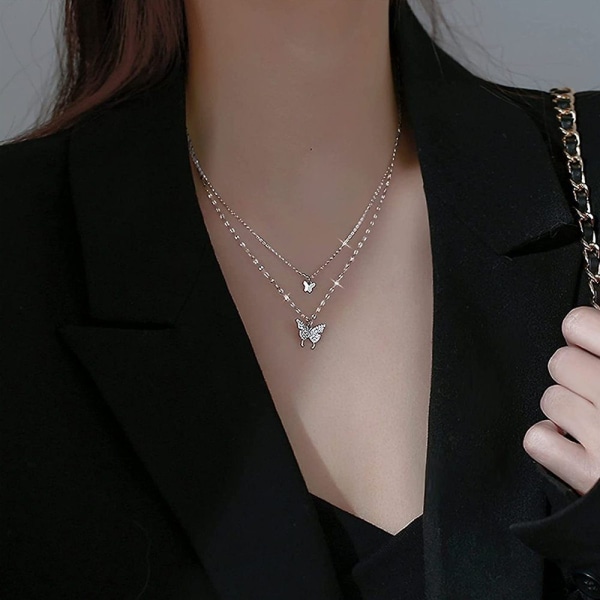 Silverhalsband glänsande fjäril, lämplig för flickor