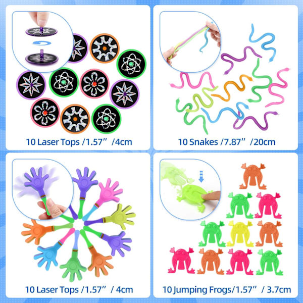 Festsäck för barn, 150 st födelsedagsfestgåvor leksakssortiment, Loot Bag Pinata Fillers Klassrums Giveaways & Belöningar för pojkar flickor