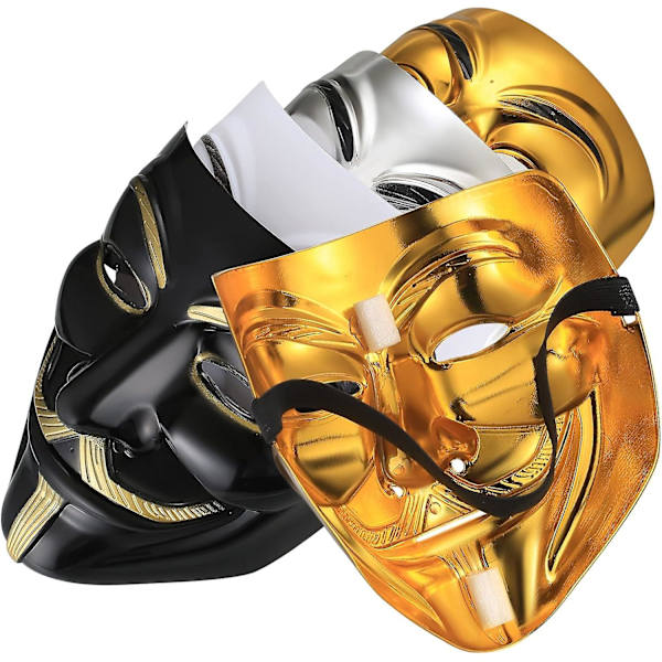 4 kpl V For Vendetta Guy Mask Halloween Costume Cosplay Party Mask Anonymous Mask Aikuiset Lapset Unisex Carnival Mask Halloween Cosplay Party Lahjat -