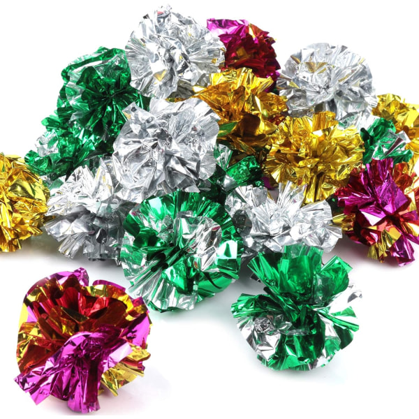 25 kpl Crinkle-palloja kissan leluiksi - Alkuperäiset Mylar Crinkle -pallo kissan leluiksi