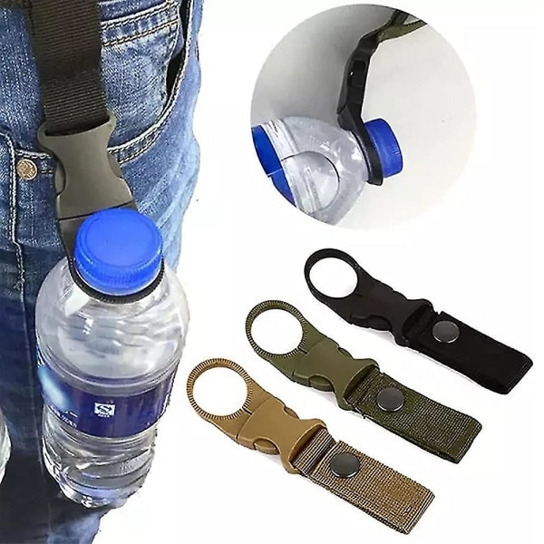 3 stk vandflaske ringholder krogspænde til rygsækbælte udendørs camping
