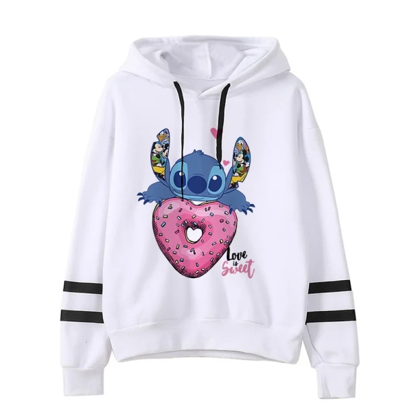 Y2k tecknad Lilo och Stitch roliga hoodies kvinnor Harajuku söt Stitch Anime tröja Manga Streetwear Hoody kvinnliga barn 59221 59221 L